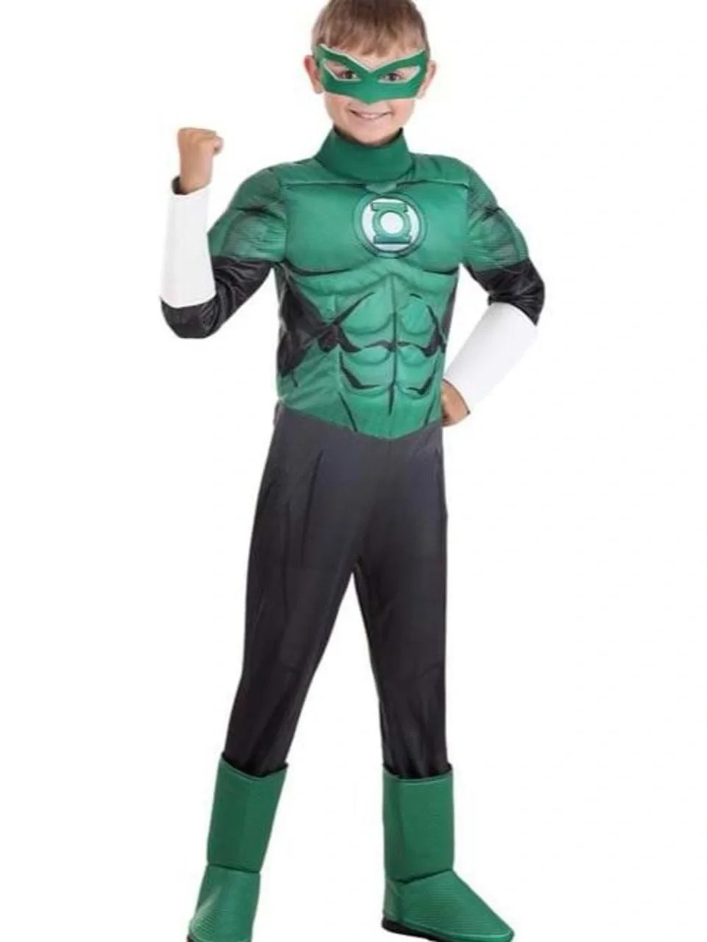 Green Superhero Lantern Costume with Mask